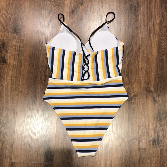 Cupshe | NWT Striped One Piece Bathing Suit - Picture 8 of 15